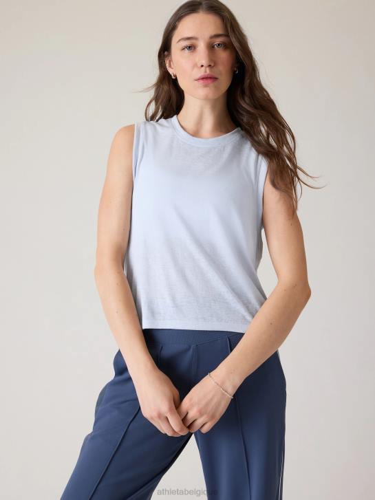 Athleta femmes réservoir de muscle venteux JRTZ450 vêtements chute de neige bleu