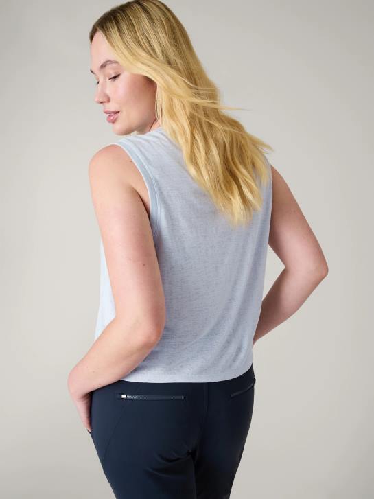 Athleta femmes réservoir de muscle venteux JRTZ450 vêtements chute de neige bleu
