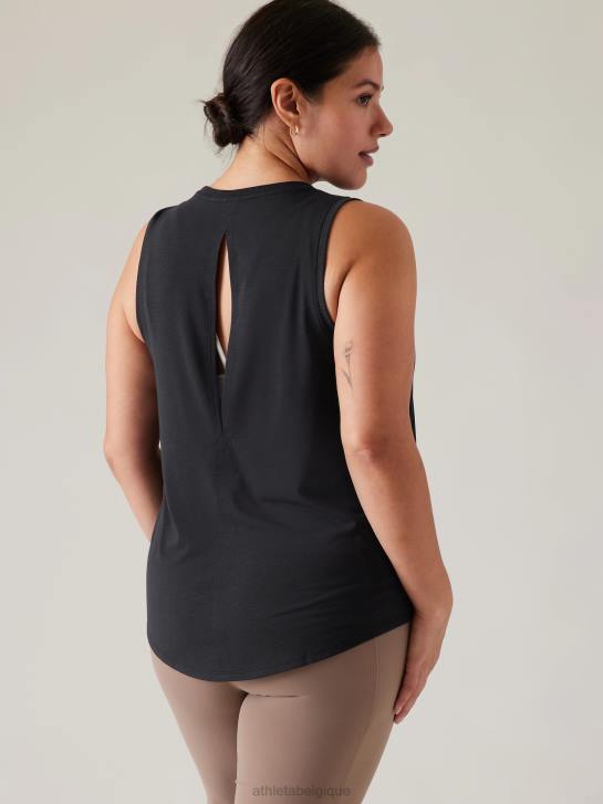 Athleta femmes réservoir facile à ouvrir à l'arrière JRTZ212 vêtements noir