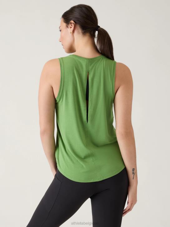 Athleta femmes réservoir facile à ouvrir à l'arrière JRTZ345 vêtements vert baja