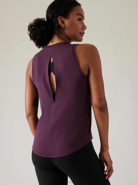 Athleta femmes réservoir facile à ouvrir à l'arrière JRTZ413 vêtements cabernet épicé