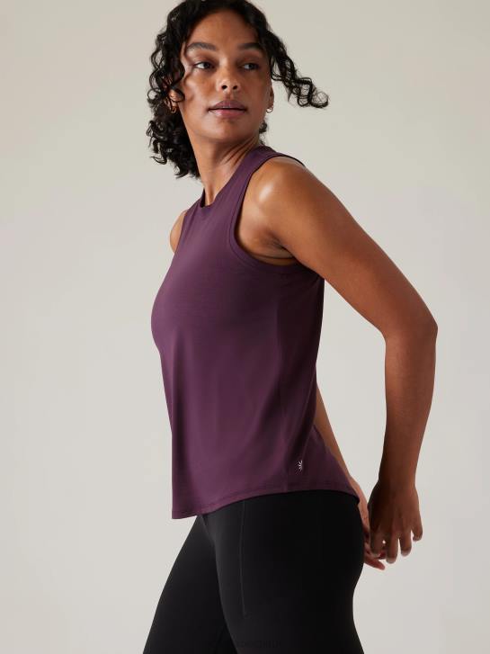 Athleta femmes réservoir facile à ouvrir à l'arrière JRTZ413 vêtements cabernet épicé