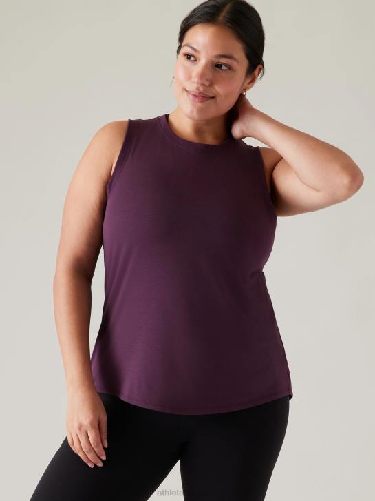 Athleta femmes réservoir facile à ouvrir à l'arrière JRTZ413 vêtements cabernet épicé