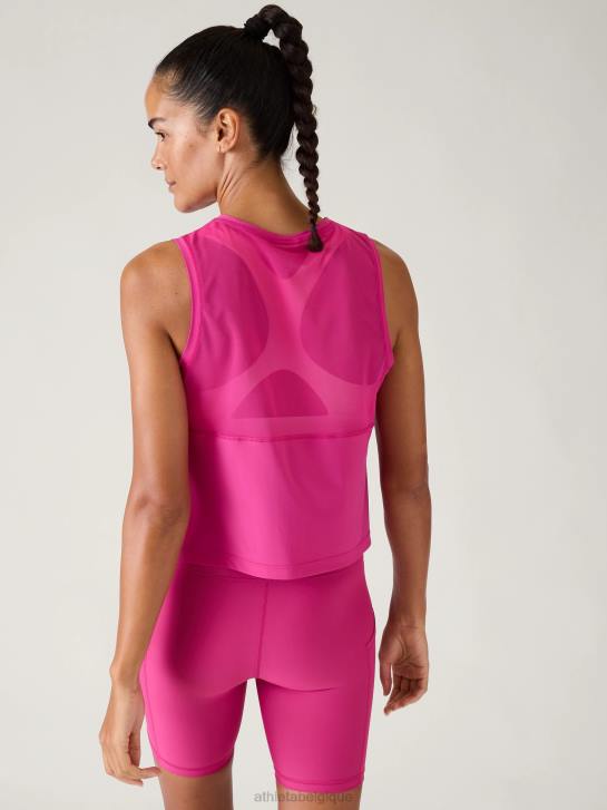 Athleta femmes réservoir musculaire ultime JRTZ238 vêtements rose plante de glace