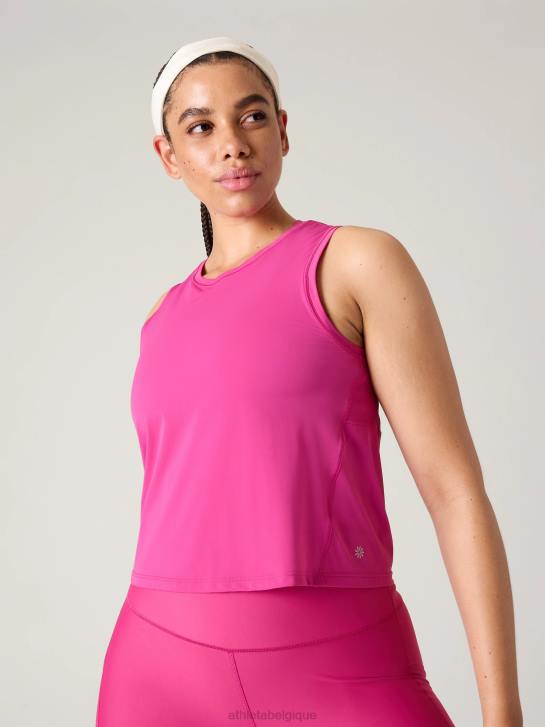Athleta femmes réservoir musculaire ultime JRTZ238 vêtements rose plante de glace
