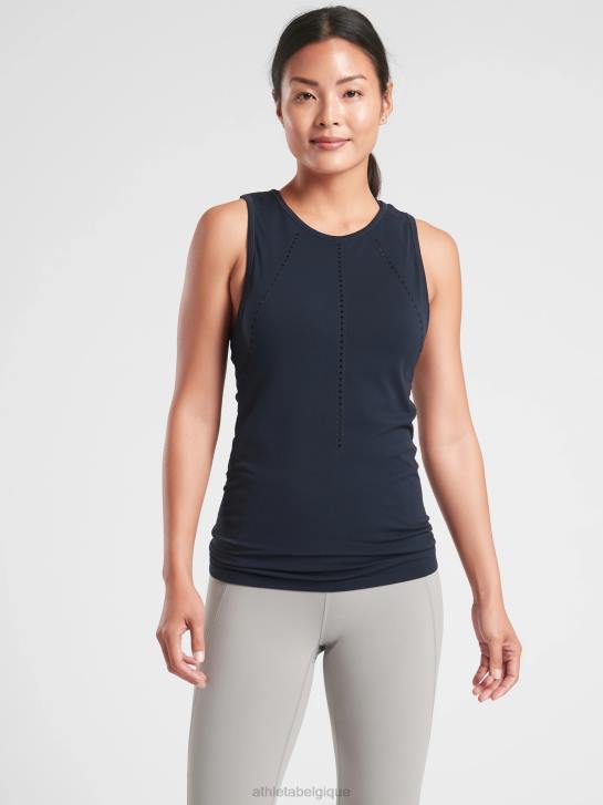 Athleta femmes réservoir sans couture contreforts JRTZ532 vêtements marine