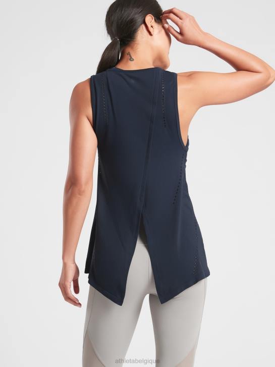 Athleta femmes réservoir sans couture contreforts JRTZ532 vêtements marine