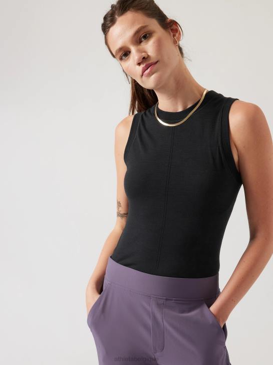 Athleta femmes réservoir sans couture d'ascension JRTZ390 vêtements noir