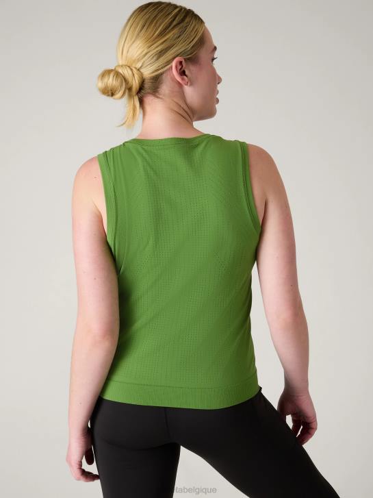 Athleta femmes réservoir sans couture en mouvement JRTZ294 vêtements vert baja