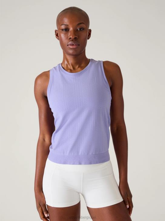 Athleta femmes réservoir sans couture en mouvement JRTZ458 vêtements aurore violette