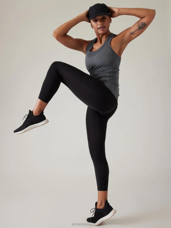 Athleta femmes réservoir sans couture élan JRTZ196 vêtements gris anthracite chiné