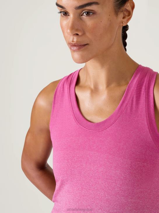 Athleta femmes réservoir sans couture élan JRTZ261 vêtements dégradé rose plante de glace