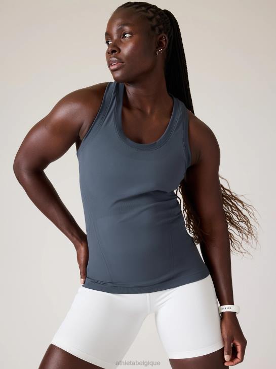 Athleta femmes réservoir sans couture élan JRTZ289 vêtements bleu granit