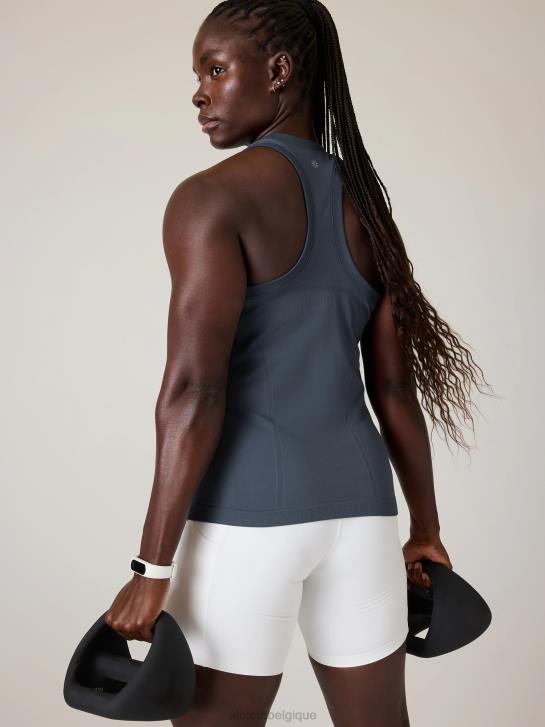 Athleta femmes réservoir sans couture élan JRTZ289 vêtements bleu granit