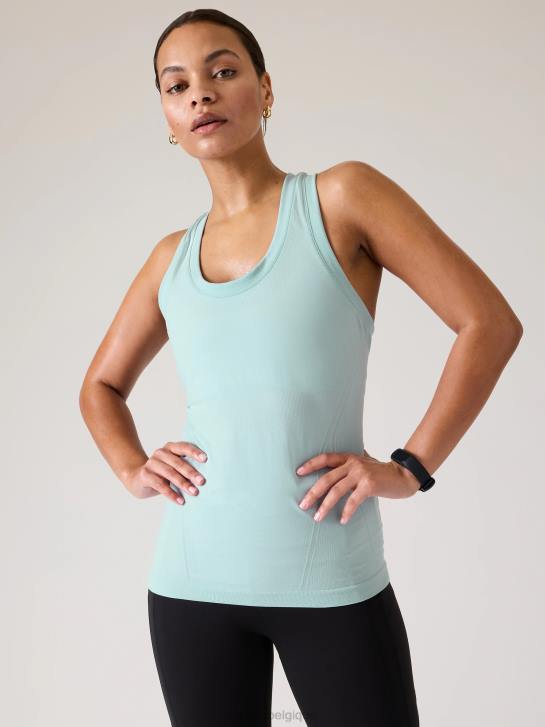 Athleta femmes réservoir sans couture élan JRTZ301 vêtements bleu de l'aube