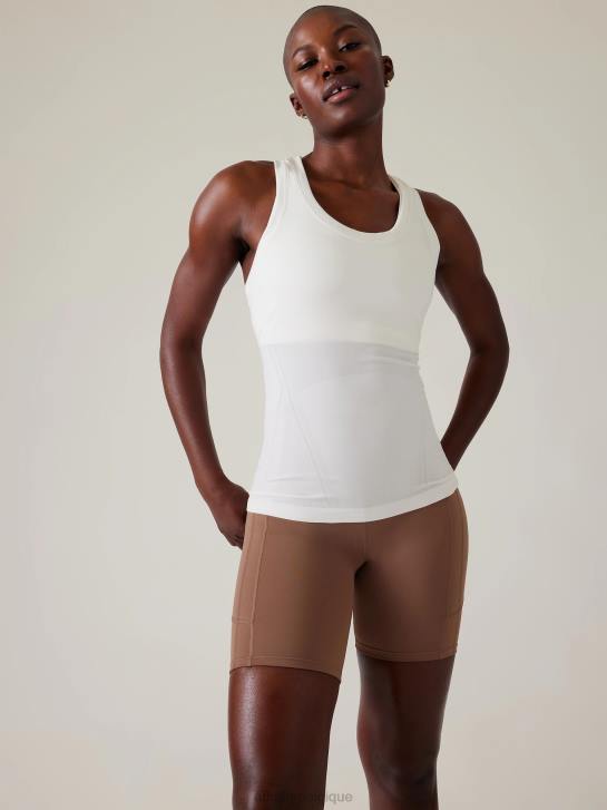 Athleta femmes réservoir sans couture élan JRTZ360 vêtements blanc brillant