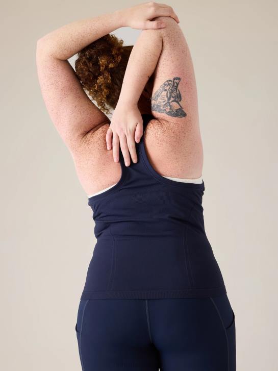 Athleta femmes réservoir sans couture élan JRTZ476 vêtements marine
