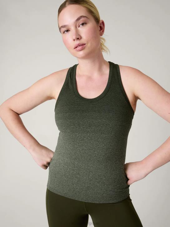 Athleta femmes réservoir sans couture élan JRTZ503 vêtements tremble olive bruyère dégradé