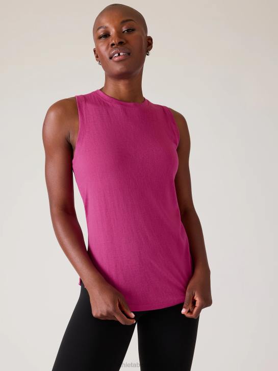 Athleta femmes réservoir venteux JRTZ191 vêtements rose plante de glace