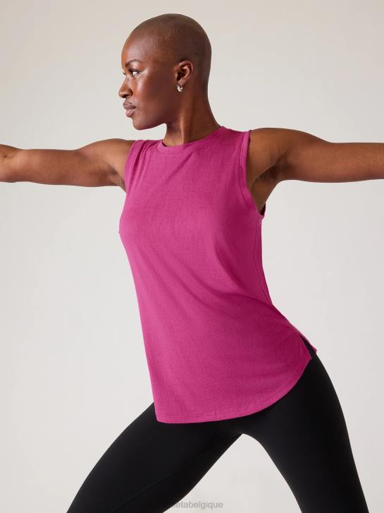 Athleta femmes réservoir venteux JRTZ191 vêtements rose plante de glace