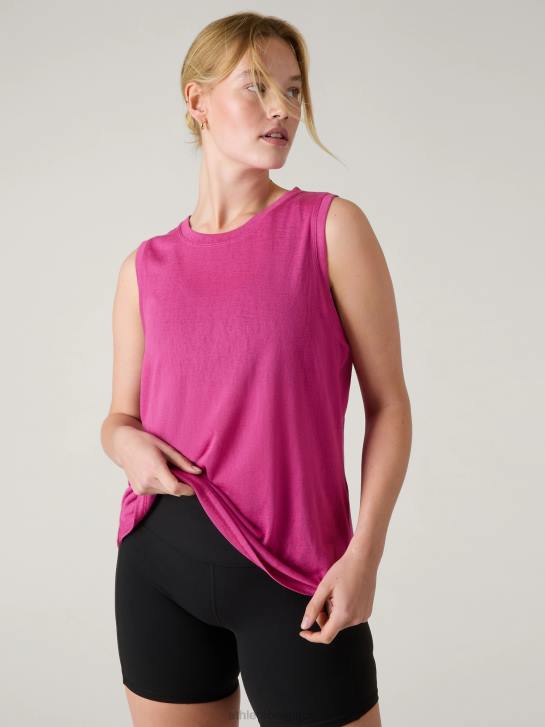 Athleta femmes réservoir venteux JRTZ191 vêtements rose plante de glace