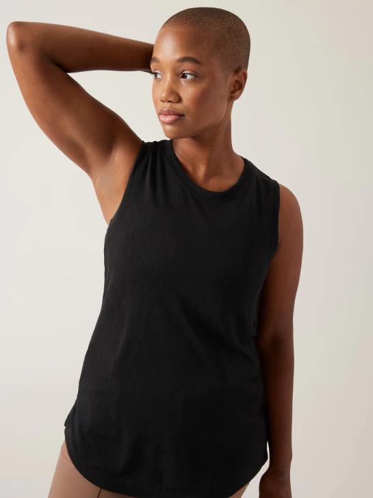 Athleta femmes réservoir venteux JRTZ315 vêtements noir
