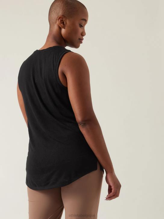 Athleta femmes réservoir venteux JRTZ315 vêtements noir