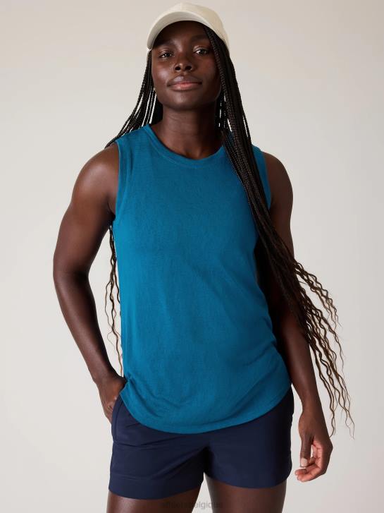 Athleta femmes réservoir venteux JRTZ454 vêtements bleu lapis foncé