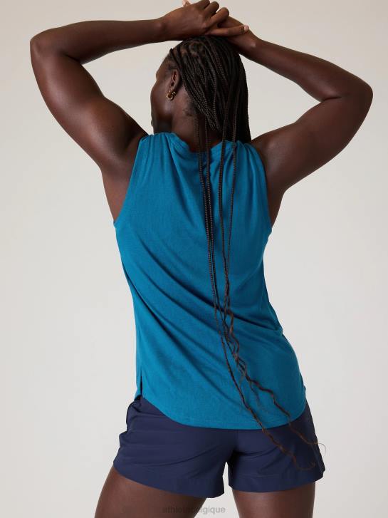 Athleta femmes réservoir venteux JRTZ454 vêtements bleu lapis foncé