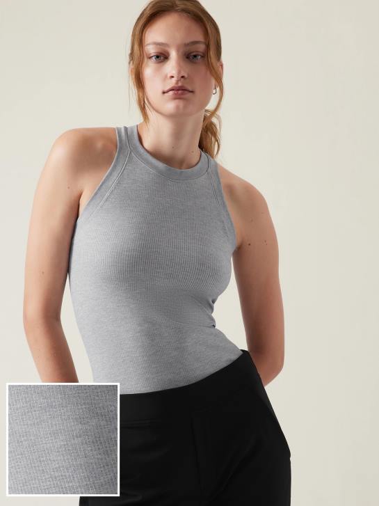 Athleta femmes renouveler le débardeur dos nageur sans couture JRTZ313 vêtements gris chiné