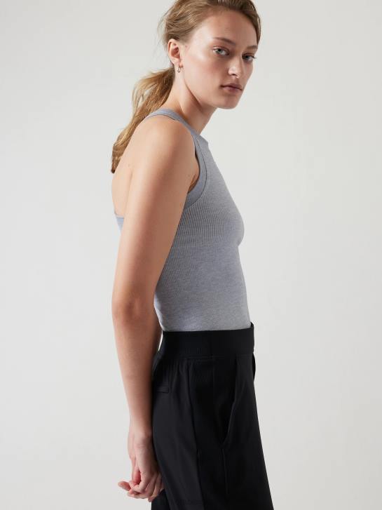 Athleta femmes renouveler le débardeur dos nageur sans couture JRTZ313 vêtements gris chiné