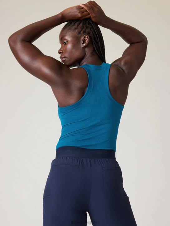 Athleta femmes renouveler le débardeur dos nageur sans couture JRTZ373 vêtements bleu lapis foncé