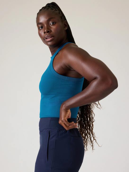 Athleta femmes renouveler le débardeur dos nageur sans couture JRTZ373 vêtements bleu lapis foncé