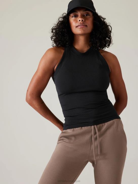 Athleta femmes renouveler le débardeur dos nageur sans couture JRTZ462 vêtements noir