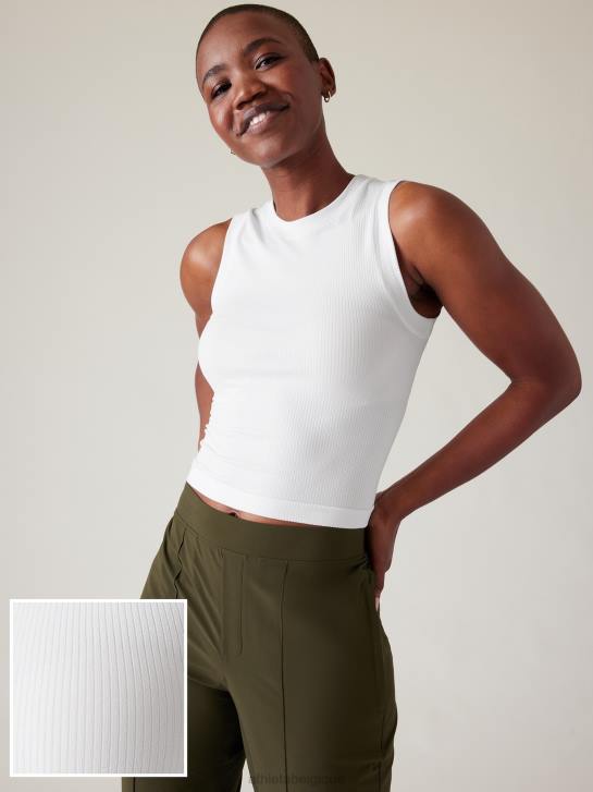 Athleta femmes renouveler le réservoir musculaire sans couture JRTZ263 vêtements blanc brillant