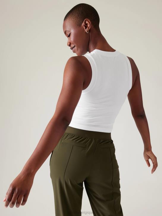 Athleta femmes renouveler le réservoir musculaire sans couture JRTZ263 vêtements blanc brillant