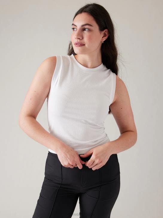 Athleta femmes renouveler le réservoir musculaire sans couture JRTZ263 vêtements blanc brillant