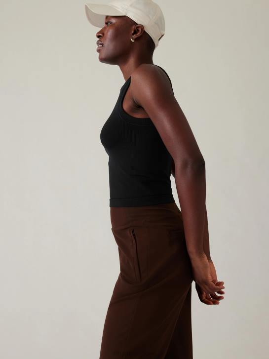 Athleta femmes renouveler le réservoir musculaire sans couture JRTZ421 vêtements noir