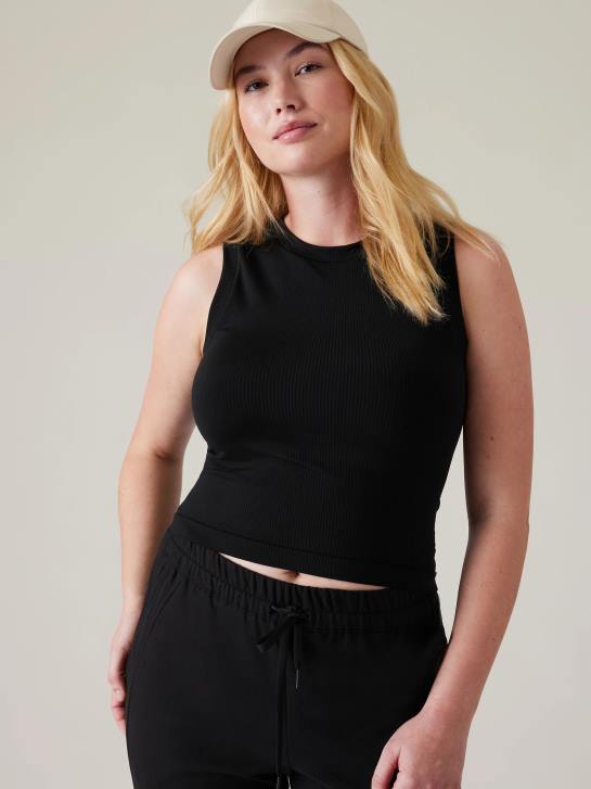 Athleta femmes renouveler le réservoir musculaire sans couture JRTZ421 vêtements noir