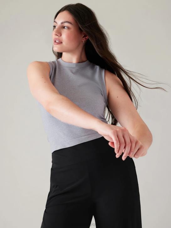 Athleta femmes renouveler le réservoir musculaire sans couture JRTZ467 vêtements gris chiné