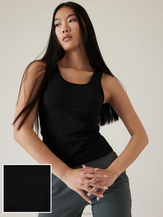 Athleta femmes renouveler le réservoir sans couture JRTZ217 vêtements noir
