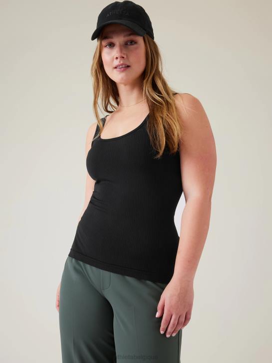 Athleta femmes renouveler le réservoir sans couture JRTZ217 vêtements noir