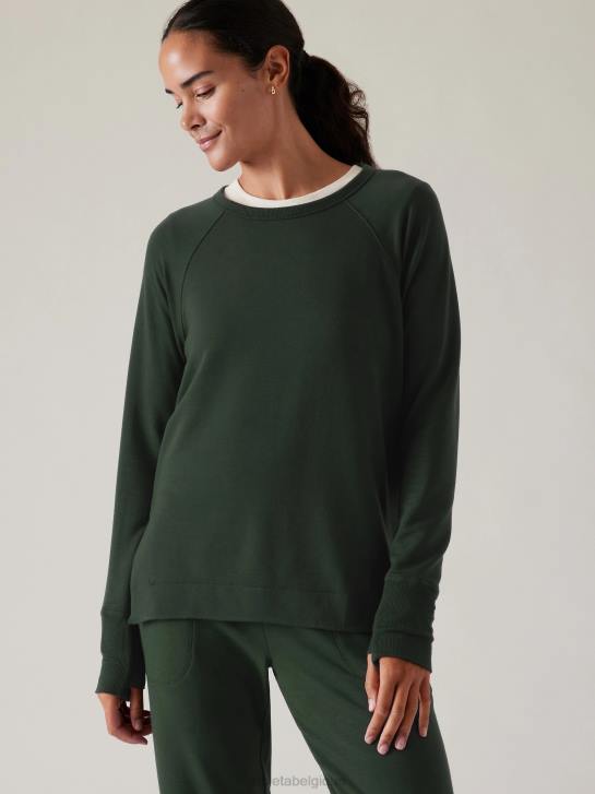Athleta femmes coaster luxe sweat-shirt de récupération JRTZ531 vêtements collation aux algues