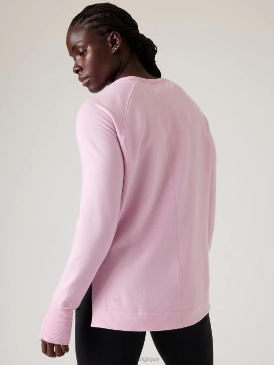 Athleta femmes coaster luxe sweat-shirt de récupération JRTZ540 vêtements bégonia