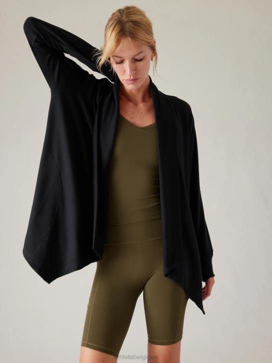 Athleta femmes enveloppement de restauration pranayama JRTZ240 vêtements noir