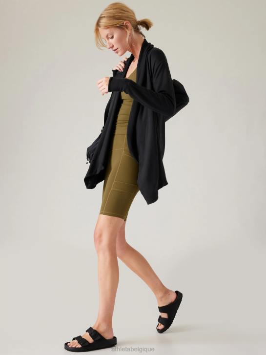 Athleta femmes enveloppement de restauration pranayama JRTZ240 vêtements noir