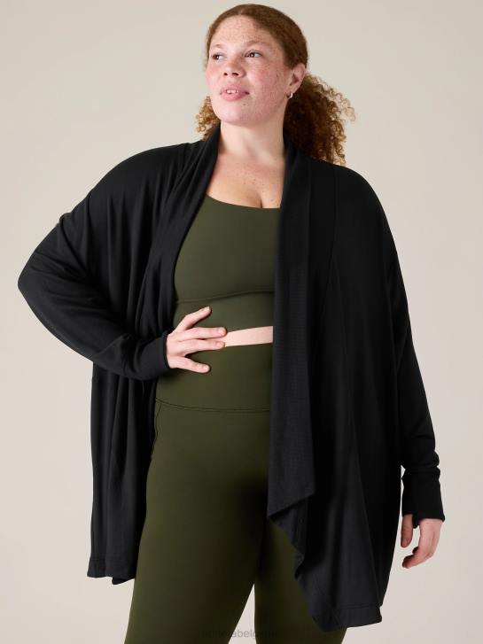 Athleta femmes enveloppement de restauration pranayama JRTZ240 vêtements noir