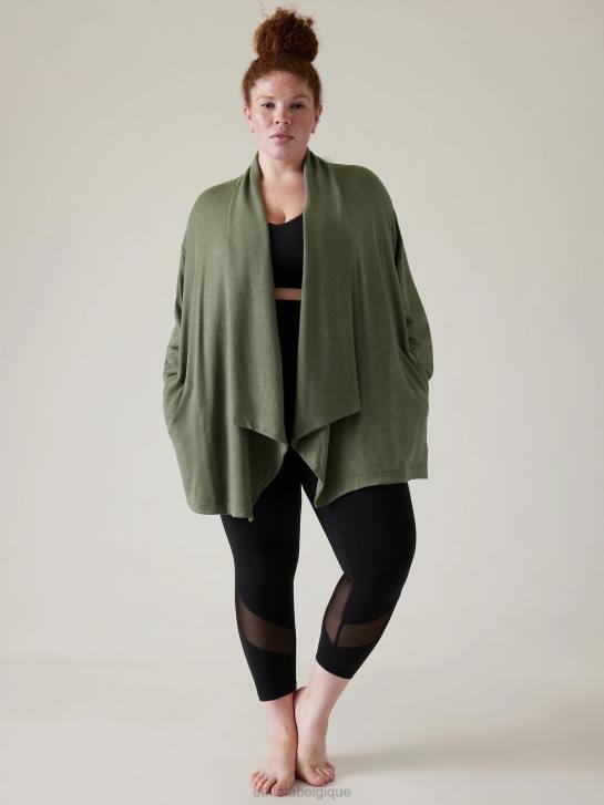 Athleta femmes enveloppement de restauration pranayama JRTZ276 vêtements bruyère fougère profonde