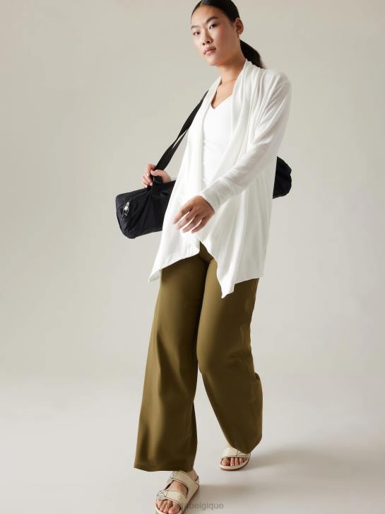 Athleta femmes enveloppement de restauration pranayama JRTZ335 vêtements blanc brillant