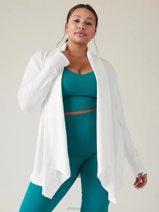 Athleta femmes enveloppement de restauration pranayama JRTZ335 vêtements blanc brillant